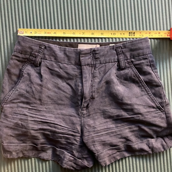 Vince Navy Blue Slouchy Rolled Cuff Shorts - Picture 15 of 15